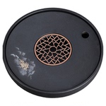 茶盘干泡茶台家用2025新款储水式功夫陶瓷圆形茶具小湿泡托盘精致