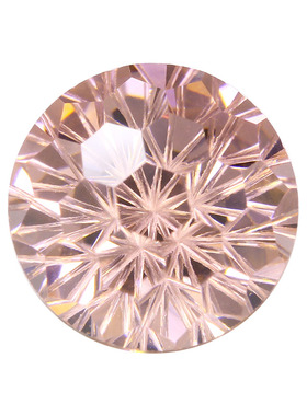 摩根色锆石烟花切裸石圆形裸钻 美甲钻耳钉钻高碳钻菊花切橘粉色