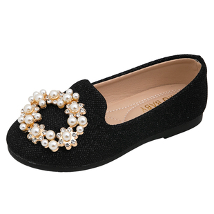 女童皮鞋2025春秋新款儿童鞋子小女孩公主鞋软底单鞋豆豆鞋船鞋潮