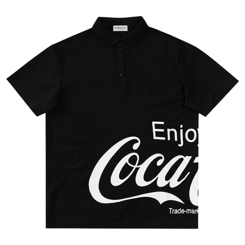夏季男士修身刺绣短袖POLO衫