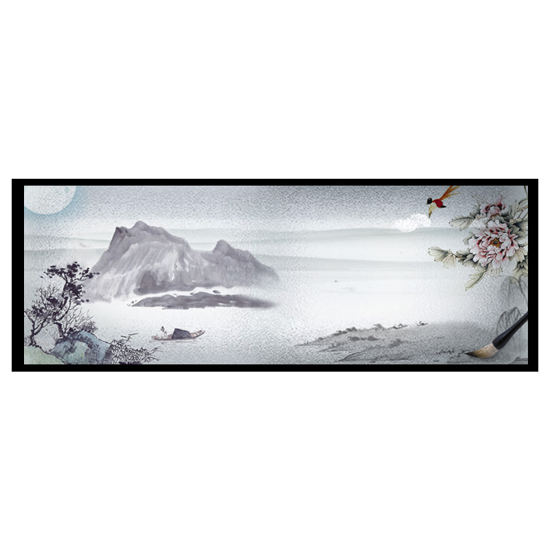 古典厨房玻璃门装饰贴纸中式风格推拉门窗角贴屏风移门横版贴膜