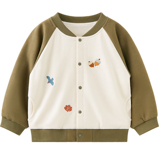 微狮牧尼男女宝宝秋冬外套可爱婴儿长袖开衫棒球服儿童保暖夹克冬