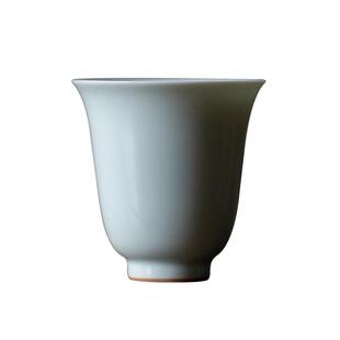 仿古胎影青闻香杯茶杯家用品茗杯个人杯复古陶瓷主人单杯功夫茶具