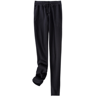 加绒加厚 高个子加长休闲裤女宽松长裤加厚保暧直筒卫裤安哥拉红