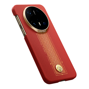 顺财运红色」Raptic适用华为mate80rs手机壳新款凯夫拉80RS非凡大师超薄磁吸芳纶纤维高端外壳男女