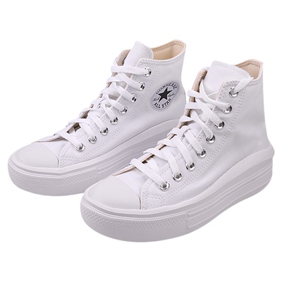 正品匡威女子All Star Move云朵厚底鞋高帮帆布鞋568498C 568497C