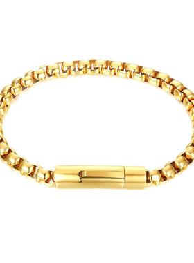 泰爱你潮男朋克风仿珍珠链手链