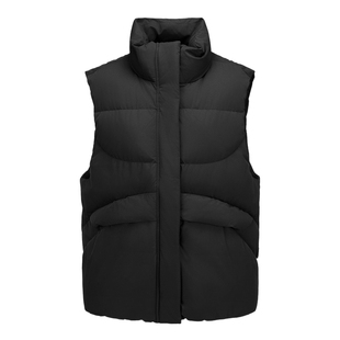 斯凯奇冬季女士轻盈防泼水户外立领梭织羽绒服马甲 L425W021/0018