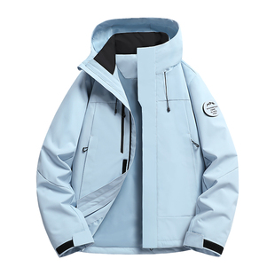 Wassup Wolf户外冲锋衣男女2026新款春秋季徒步登山防风夹克外套