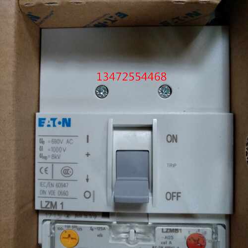 议价伊顿金钟穆勒固定式过载塑壳断路器MOELLER EATON LZMB1-A125
