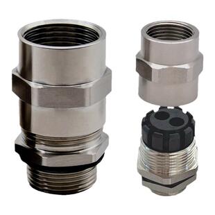 不锈钢多孔防水接头2-10孔填料函内外丝螺纹钢管接管式电缆格兰头