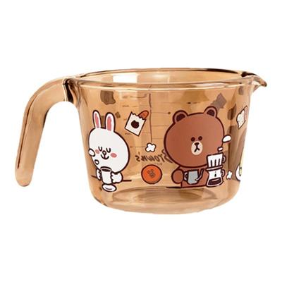 LINE FRIENDS玻璃量杯带刻度耐高温家用食品级厨房烘焙打蛋计量杯