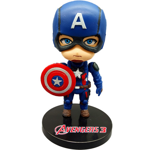 Q版复仇者联盟手办全套模型摆件钢铁蜘蛛侠美队绿巨人偶儿童玩具