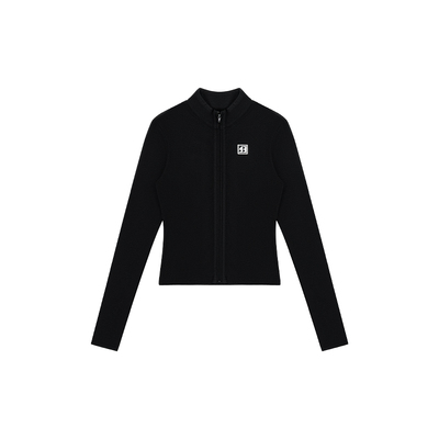 CALLEDBACK立领拉链针织短外套