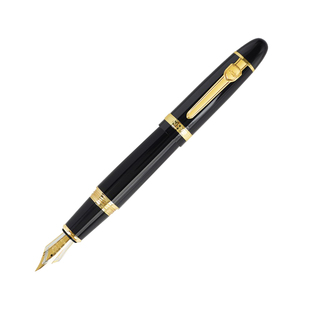 金豪钢笔159大班成人商务办公男生礼物学生专用男士练字美工笔弯头硬笔书法弯尖高档螺旋笔帽重手感定制刻字