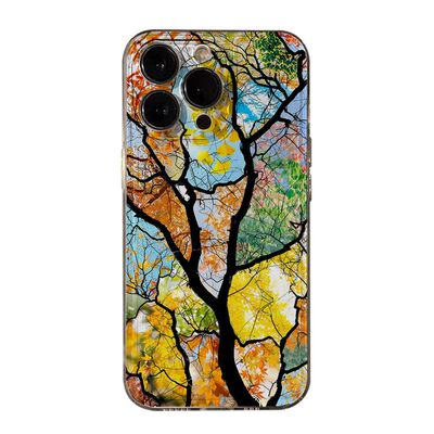 iPhone17小众苹果12创意华为NOVA15透明13ProMax软OPPORENO16适用14PLUSins风VIVOIQOOZ11手机壳枯树秋冬拼接