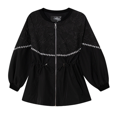 白鹿语通勤拼接设计外套