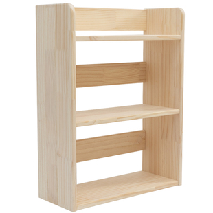 定制柜子桌面书架纯实木桌上置物架松木收纳架格子柜落地书柜定做