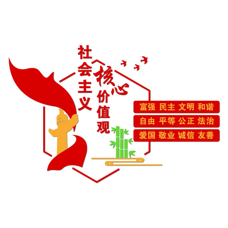 文化墙贴核心价值观教室布置装饰