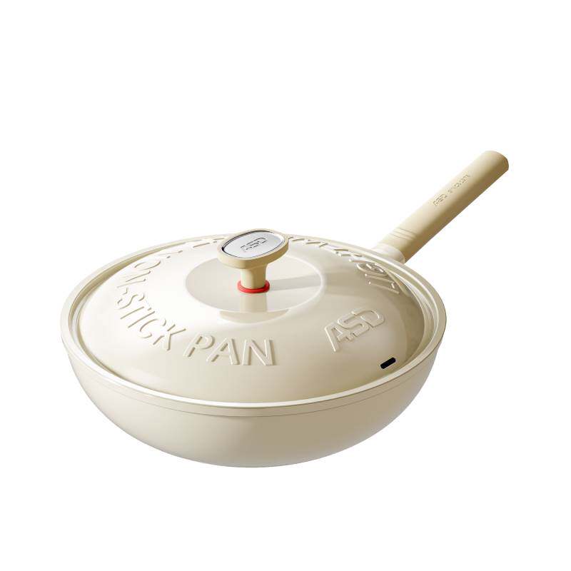 【新品】爱仕达无氟涂层陶瓷不粘锅家用炒菜锅燃气电磁炉钛盾炒锅