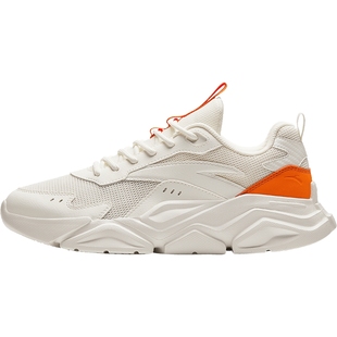 安踏休闲鞋男鞋2026新款春季透气男款厚底增高老爹鞋子轻便运动鞋