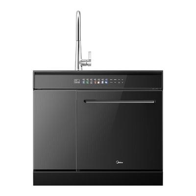 美的免弯腰变频集成水槽洗碗机