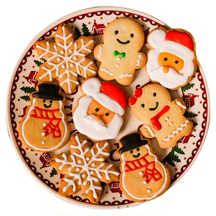 圣诞节新款姜饼人小饼干圣诞老人糖果送男女朋友新年主题零食礼物