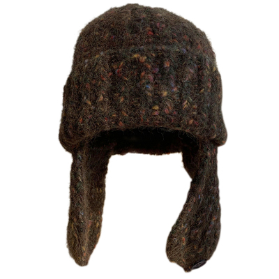 韩系简约混杂色厚实卷边针织护耳帽子 女秋冬季新款保暖毛线帽