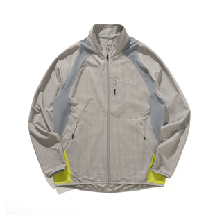 NOTHOMME户外C6防泼水轻量撞色立领中间层保暖抓绒软壳外套男