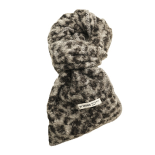 豹纹时尚围巾女2025冬季复古高级感护颈加厚披肩两用保暖时髦围脖