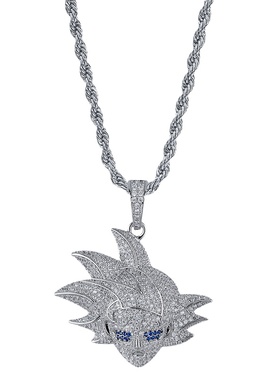 嘻哈风项链人物卡通头像吊坠