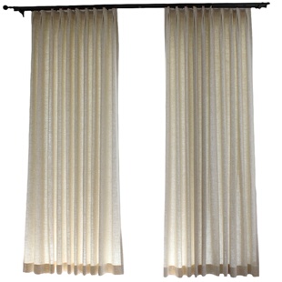 苎麻亚麻窗帘纱北欧日式新中式简约挂钩式客厅窗纱透光不透人新款