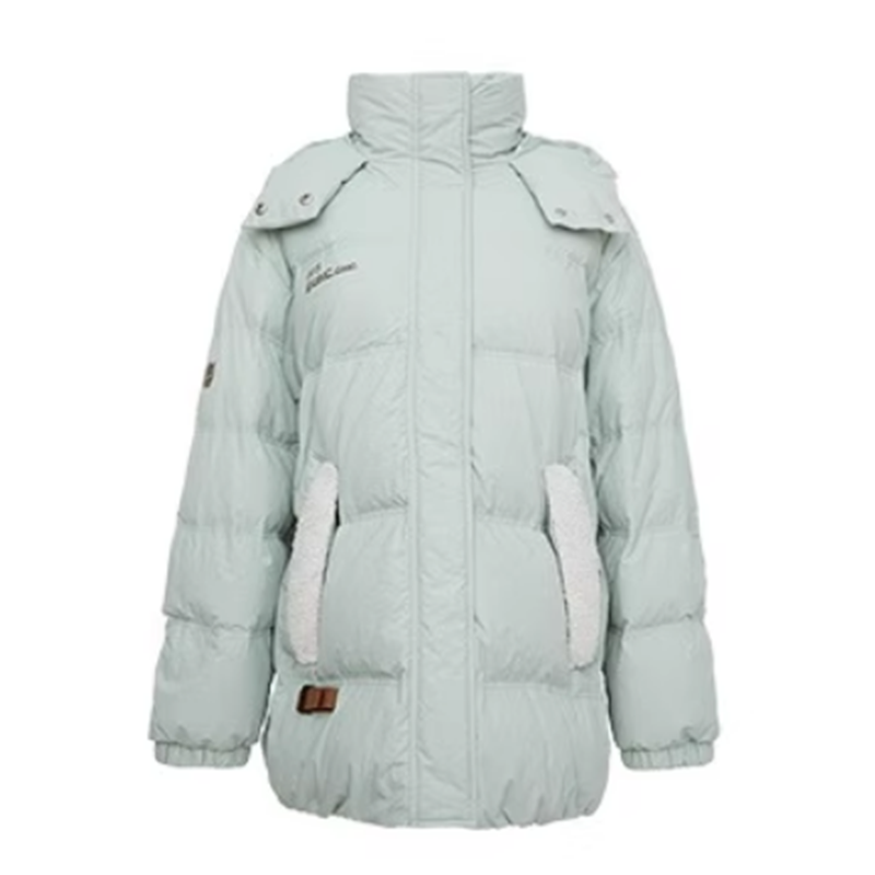 LINC金羽杰2022秋冬新款复古学院围裹感中长款羽绒服女Y22803291