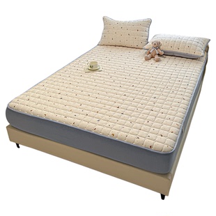 加厚夹棉床笠床罩单件防滑床单席梦思床垫保护套可定制机洗四季款