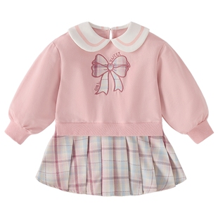 女童卫衣裙新款儿童长袖连衣裙春季小童公主春季三岁宝宝裙子春秋