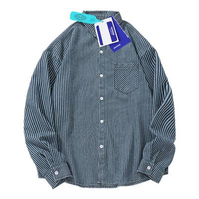 WASSUP水洗条纹牛仔衬衫外套男