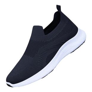 老北京布鞋男新款正品一脚蹬运动鞋夏季透气2026网面网鞋爸爸鞋子