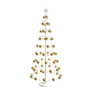 新年装饰品春节氛围场景布置直播背景水晶发光旋转可折叠圣诞树