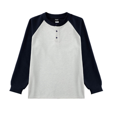 Satjdm新式亨利领拼接款T恤