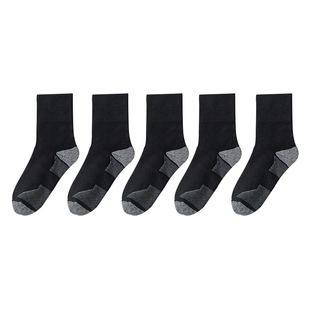 花里家10A抑菌石墨烯发热松口精油防臭袜子养肤男士商务中筒袜冬