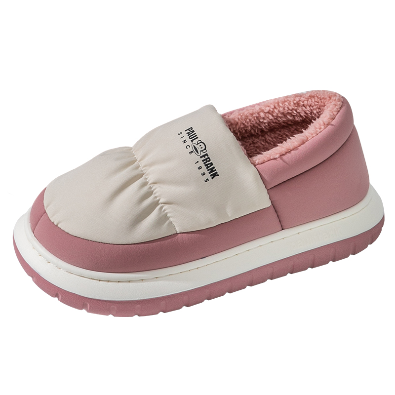 大嘴猴棉拖鞋男士包跟冬季高颜值学生大童羽绒布防水居家外穿棉鞋