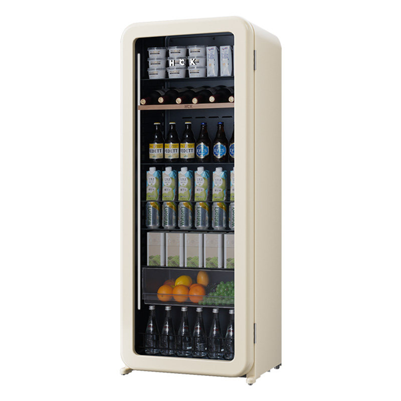 HCK哈士奇208RI冰吧冷藏柜超薄嵌入家用客厅茶叶饮料冰箱办公室