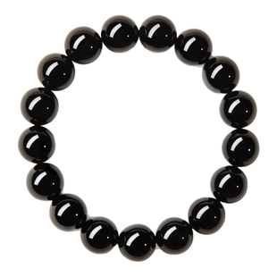 天然黑曜石手串正品官方旗舰店高端黑水晶手链男女马年本命年礼物