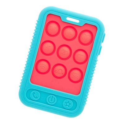 Nuby努比仿真手机全硅胶牙胶婴幼儿咬咬胶玩具磨牙护齿