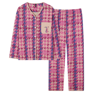 俞兆林睡衣女款2025新款春秋季纯棉布料长袖女士小众家居服秋款