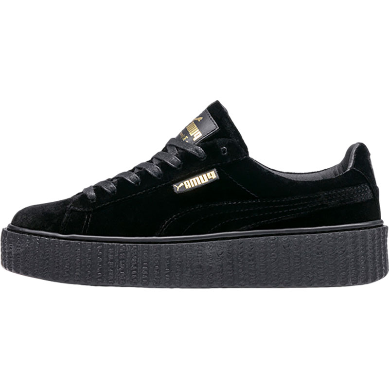 Puma/彪马正品Creeper Velvet女子松糕厚底休闲板鞋364466-01
