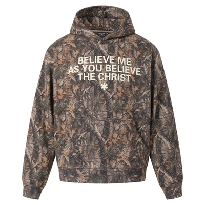 BOXY版型纯棉大树迷彩连帽卫衣