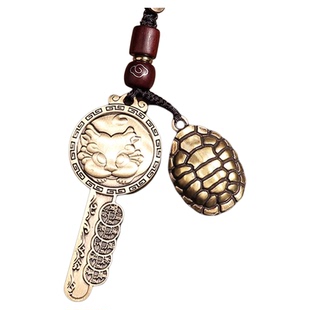 2026招财貔貅富甲一方开财库钥匙扣挂件刻字防丢车钥匙吊坠饰品