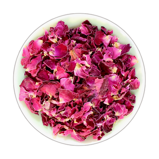 玫瑰花瓣平阴食用重瓣红玫瑰无硫玫瑰花碎装饰摆盘花草茶干花可食