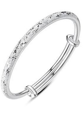 今日【大捡漏】正品999镀银色手镯繁花似锦手环简约推拉送爱人礼